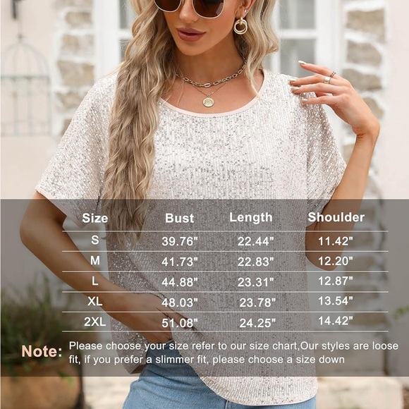 NWT S Sequin Top - Picture 5 of 5